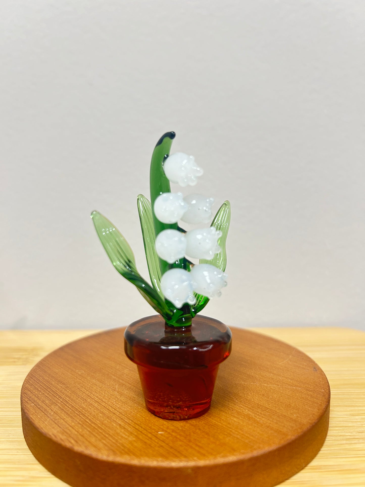 Unique Glass Sculpture of a Plant