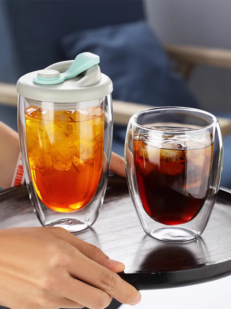 Premium Double-Walled Glass Coffee Mugs