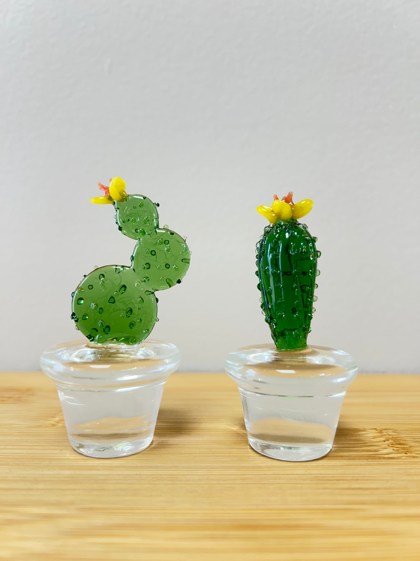 Handcrafted Glass Cactus - UNIQUE!!!