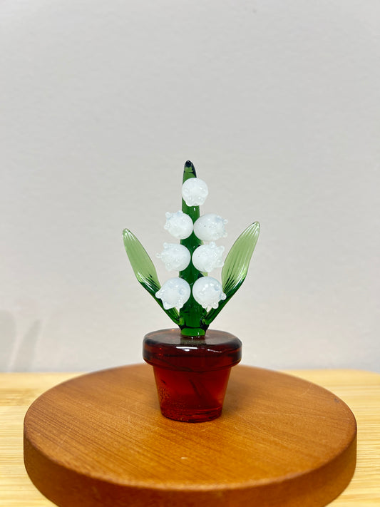 Unique Glass Sculpture of a Plant