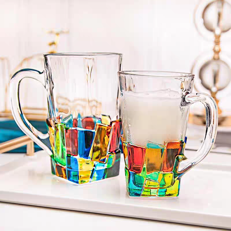 Luxury Hand-Painted Crystal Glass Beer Mug